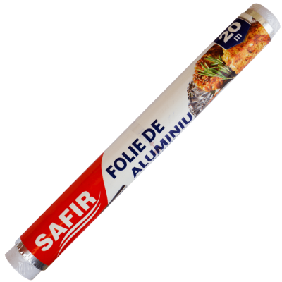 Folie aluminiu alimentara 20 m, pentru gatit, Safir